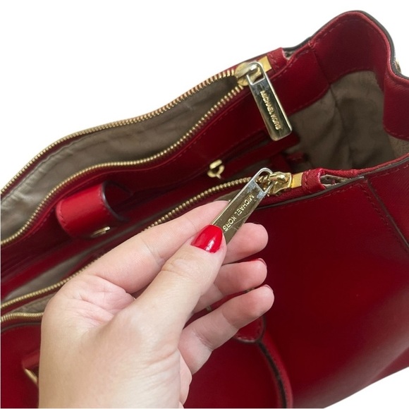 MICHAEL KORS Red Leather Satchel - Picture 10 of 15